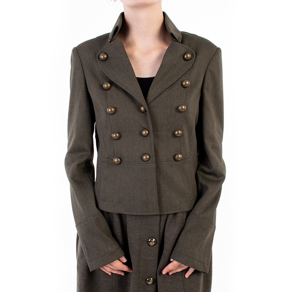 COMPAGNIA ITALIANA DARK GREEN SUIT JACKET | WOMENS SIZE M - Picture 3 of 5